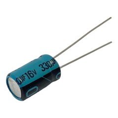 330uF 16V Radial Electrolytic Capacitor Lelon 14x8mm