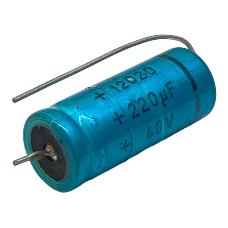 220uF 40V Axial Electrolytic Capacitor Valvo 30.5x12.75mm