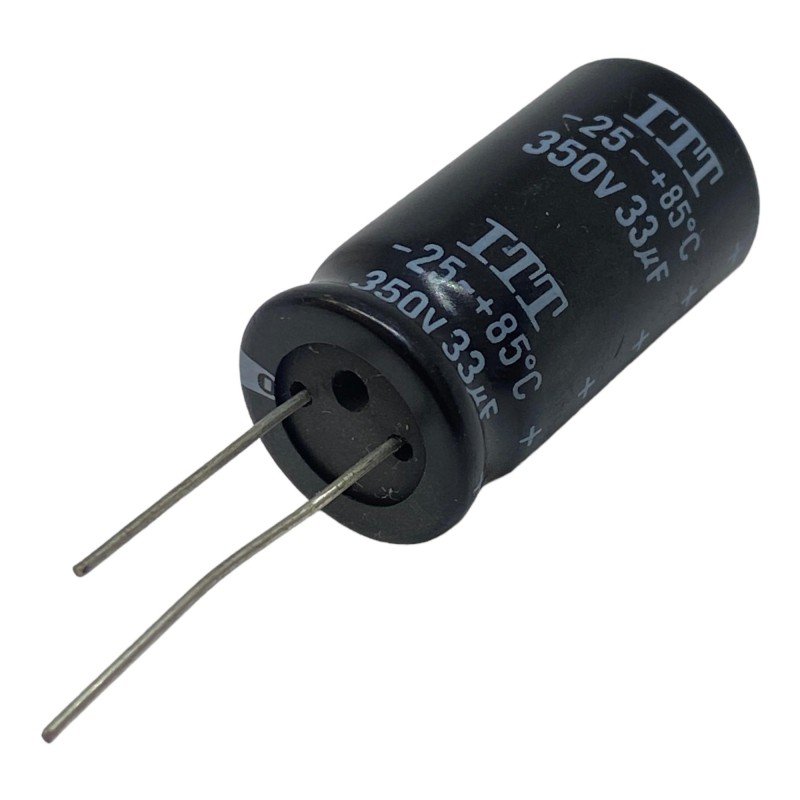 33uF 350V Radial Electrolytic Capacitor ITT 36x18mm