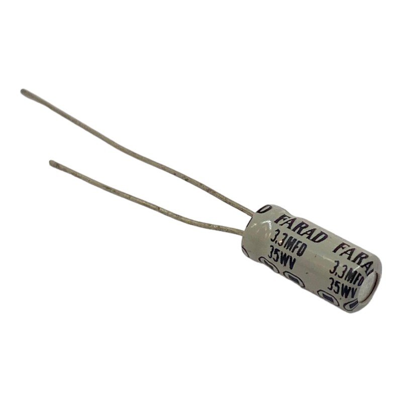 3.3uF 35V Radial Electrolytic Capacitor Farad 12x5mm