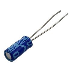 2.2uF 50V Radial Electrolytic Capacitor Rubycon 11x5mm