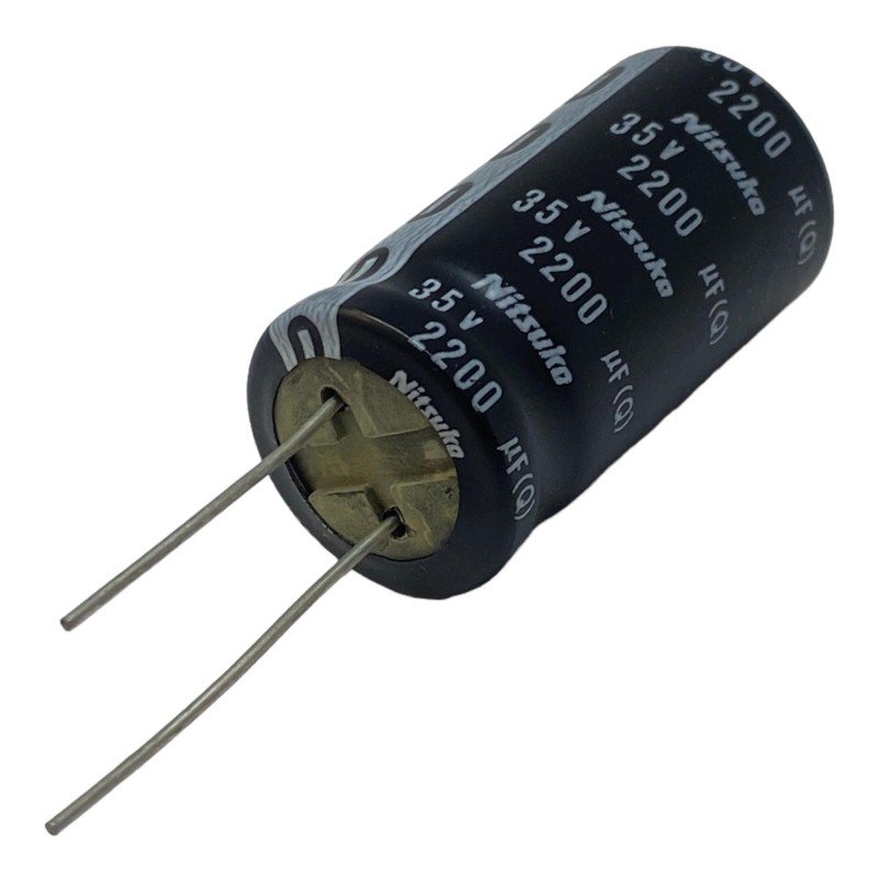 2200uF 35V Radial Electrolytic Capacitor Nitsuko 36x18mm