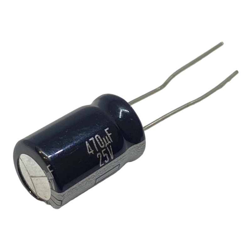 470uF 25V Radial Electrolytic Capacitor Matsushita 105C 16x10mm