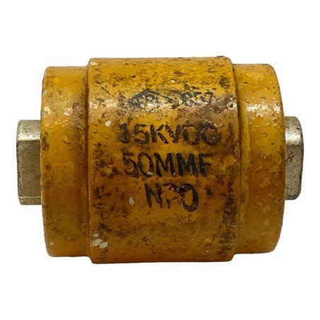 50pf 15kV 20% Transmitting Doorknob Ceramic Capacitor Used 42x30mm