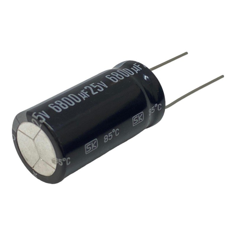 6800uF 25V Radial Electrolytic Capacitor Jamicon 35x18mm