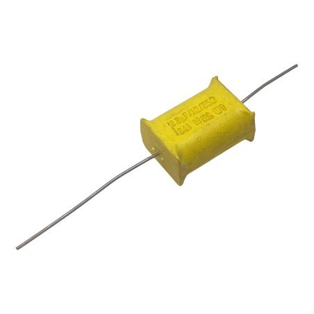 2.2uF 250V 10% Axial Film Capacitor 341MKC Philips 30x22mm