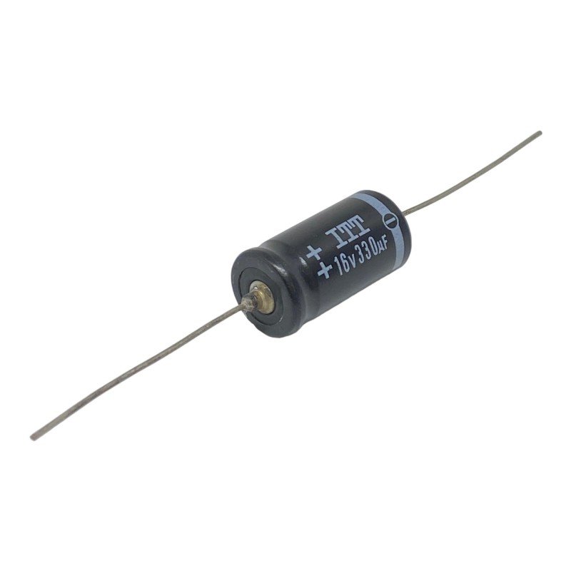 330uF 16V Axial Electrolytic Capacitor ITT 26x13mm