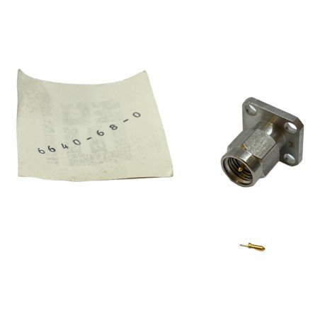 SMA (M) 4 Hole Flange Panel Mount Coaxial Connector 6640-68-0 EMC