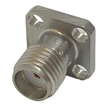 23SMA50-0-154/199 Huber Suhner SMA (F) 4 Hole Straight Panel Jack Flange Mount Coaxial Connector