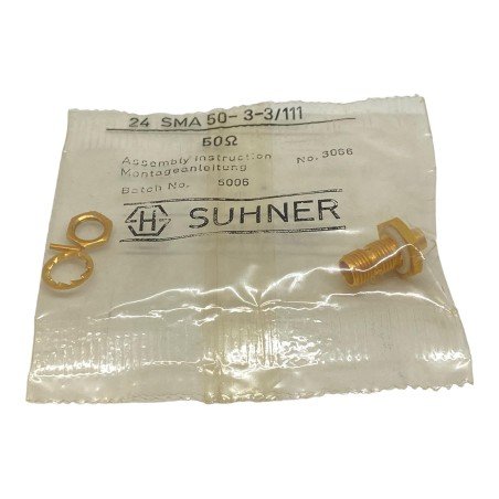 24SMA50-3-3/111 Huber Suhner SMA (f) Straight Bulkhead Jack