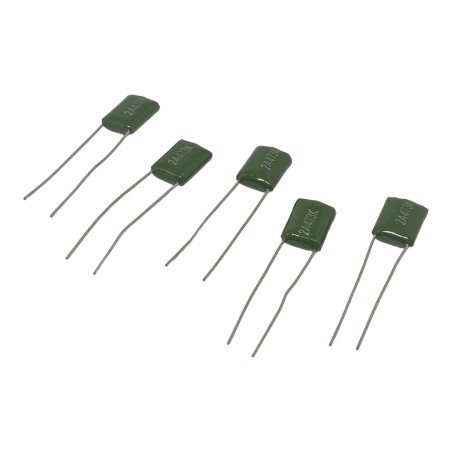 0.047uF 47nF 100V 10% Radial Film Capacitor 2A473K Mylar Qty:5