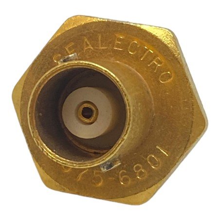 51-075-6801 Sealectro BNC (F) To SMB (M) Snap On Bulkhead Coaxial Converter Adapter Gold Plated 5935-00-988-5646