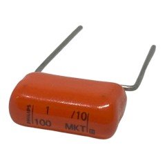 1uF 100V 10% Radial Film Capacitor MKT Philips