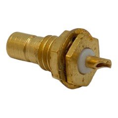 51-043-4300 Sealectro SMB (M) Straight Type Bulkhead Gold Plated Panel Mount Coaxial Connector