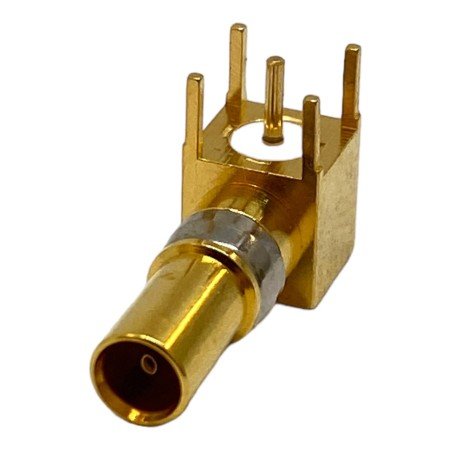 SFC469803 OF151133 Gold Plated Right Angle PCB Mount Coaxial Connector