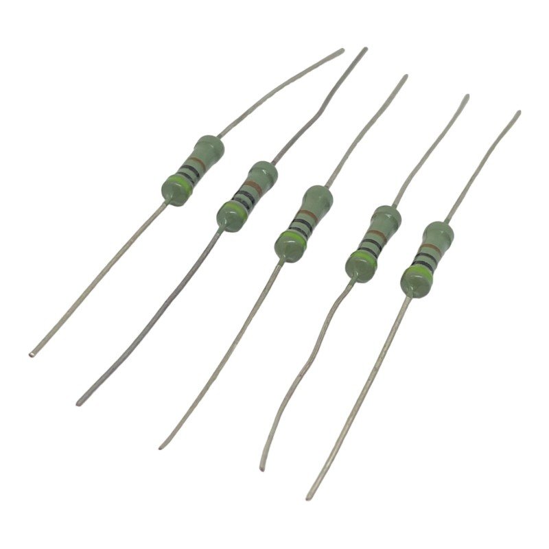 50ohm 50R 1/2W 0.5W 1% Axial Fixed Carbon Resistor Qty:5