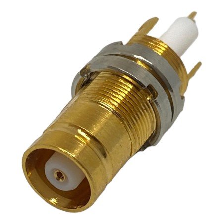 UC220PFHV-9 Veam DIN 1.6/5.6 Female Straight Jack Coaxial Connector To Chassis Panel Mount