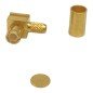 J01270A0221 Telegartner MCX (M) Right Angle Gold Plated Coaxial Connector For RG316 Cable