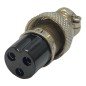 LZ309-3P 3-Pin 3 Position Female Microphone Mic Plug Socket Aviation Plug