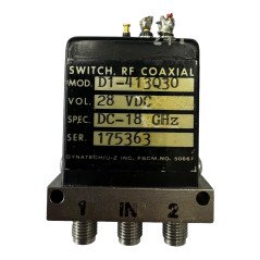 D1-413Q30 Dynatech Coaxial Switch SP2T 28Vdc DC-18Ghz