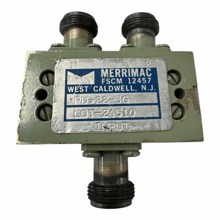 PD-22-3G Merrimac Power Splitter Combiner N type 2 Way 2000-4000Mhz