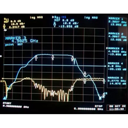 JCA34-279A JCA Technology RF Pre Amplifier 2400-4300Mhz 10-20dv 18V SMA