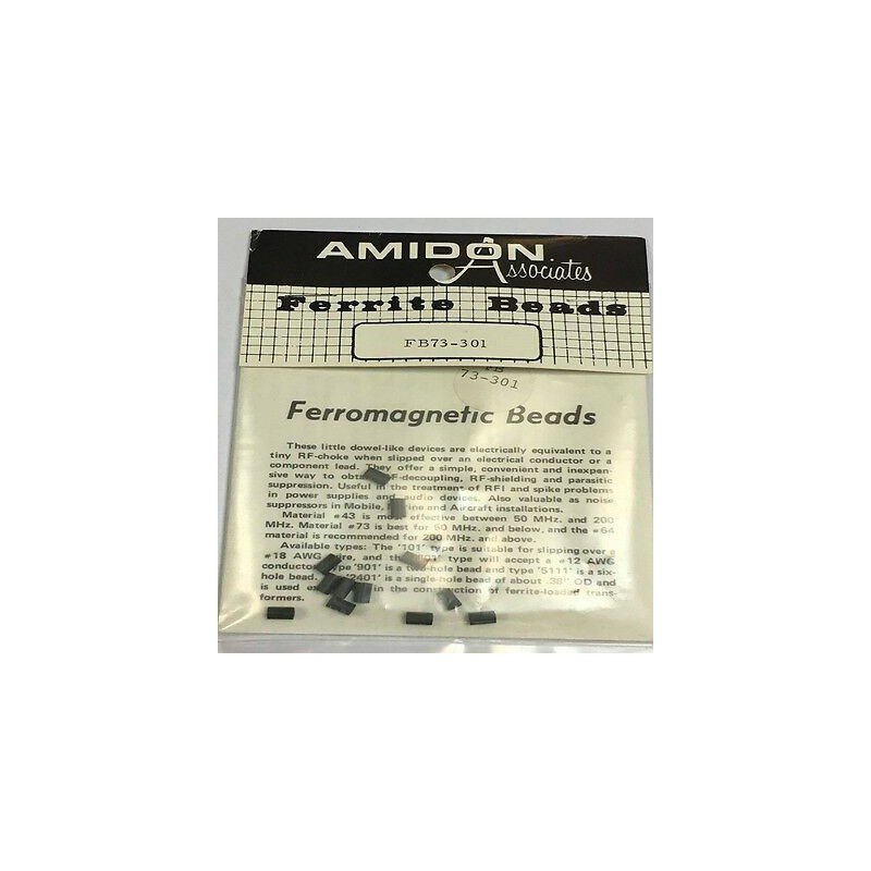 FB73-301 AMIDON FERRITE BEADS 12 PACK