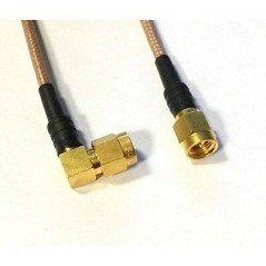 SMA M - SMA M RIGHT ANGLE COAXIAL CABLE 18GHZ 50R 21CM