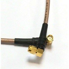 SMA M RIGHT ANGLE - SMA M 90DEGREE RG142 BU DC18Ghz 50R Huber Suhner 90CM