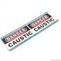 DANGER CAUSTIC SIGN STICKER LABEL INDUSTRIAL TAPE B-500 USA