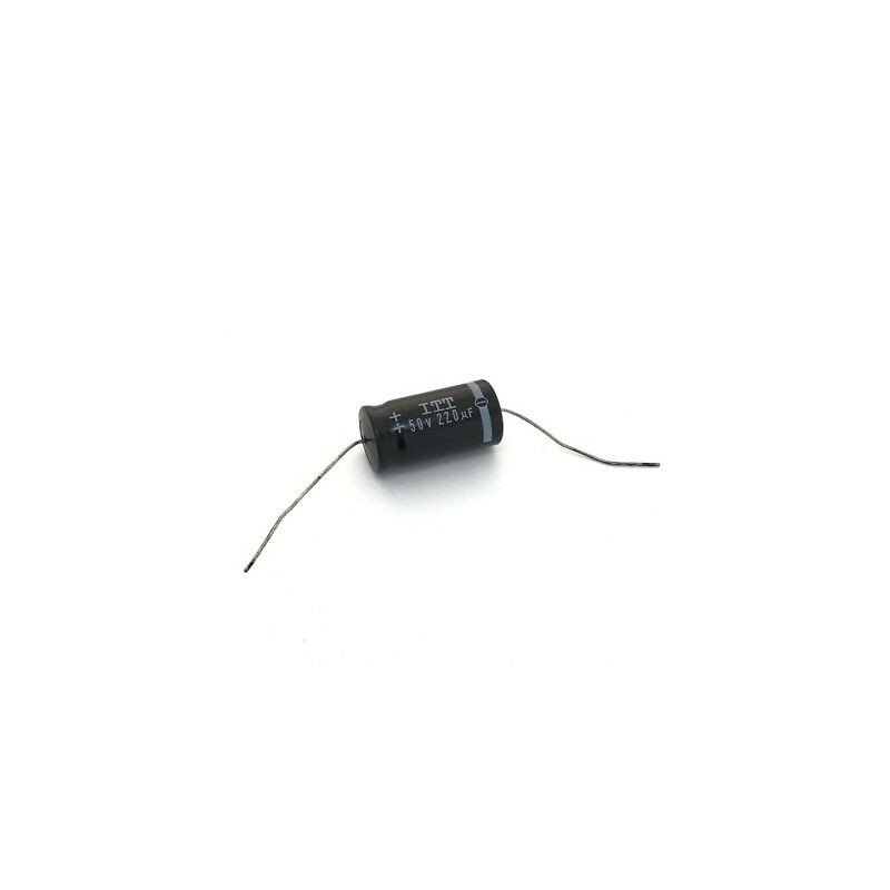 220UF 50V CAPACITOR ELECTROLYTIC NOS ITT