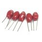 15uF 25V RADIAL DIP TANTALUM CAPACITOR KEMET QTY:5