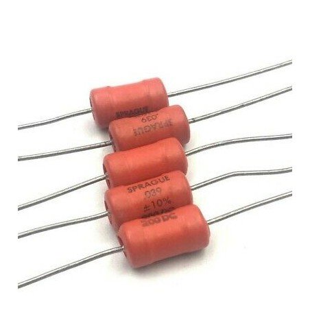 0.039UF 39NF 200V 10% AXIAL CAPACITOR SPRAGUE QTY:5