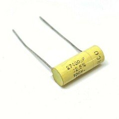 27400PF 27.4NF 100V 2.5% RADIAL METALLIZED POLYESTER FILM CAPACITOR ARCOTRONICS