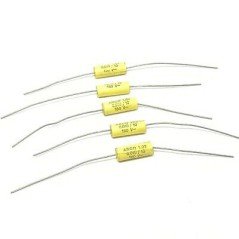 0.010UF 0.01UF 160V 10% AXIAL METALLIZED POLYESTER FILM CAPACITOR ARCO QTY:5