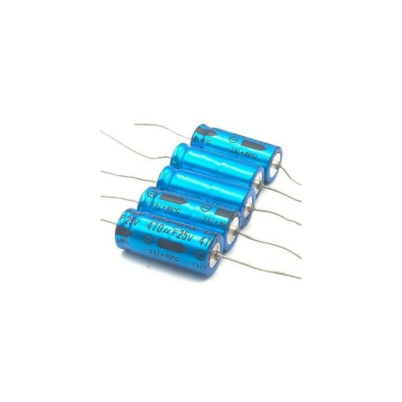 470UF 25V AXIAL ELECTROLYTIC CAPACITOR RICHMOND QTY:5