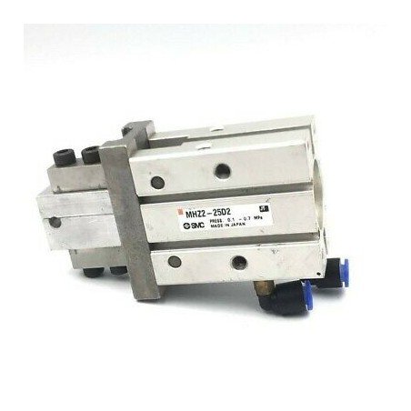 SMC MHZ2-25D2 PNEUMATIC AIR GRIPPER BORE:25 STROKE:0.25