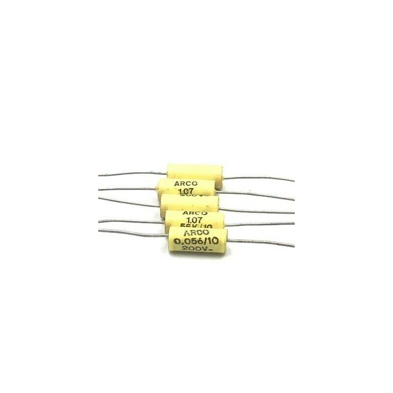 0.056UF 56NF 200V AXIAL POLYPROPYLENE CAPACITOR ARCOTRONICS QTY:5