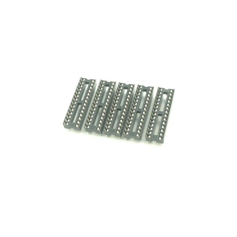 1-390261-9 CONNECTOR IC DIP SOCKET 28POS TIN 0.3" (7.62mm) QTY:5