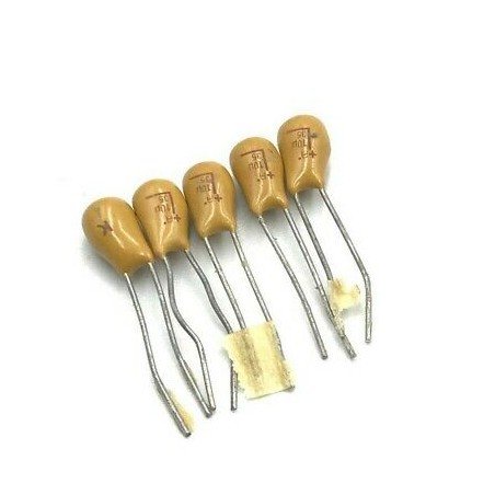 10UF 35V 10% RADIAL TANTALUM CAPACITOR T350G106K035AS KEMET QTY:5