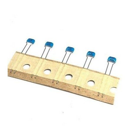 68PF 100V 5% RADIAL CERAMIC CAPACITOR MURATA QTY:5