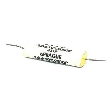 2000NF 2UF 10% 200VDC AXIAL MIL SPEC POLYESTER CAPACITOR 431P SPRAGUE