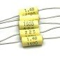 1.5NF 1500PF 100V 2% AXIAL POLYPROPYLENE FILM CAPACITOR ARCOTRONICSS QTY:5