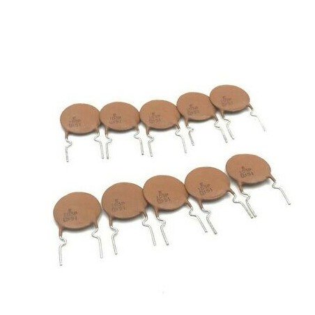 0.01UF 10NF 500V CERAMIC DISC CAPACITOR DD14-64E103P500 MURATA QTY:10