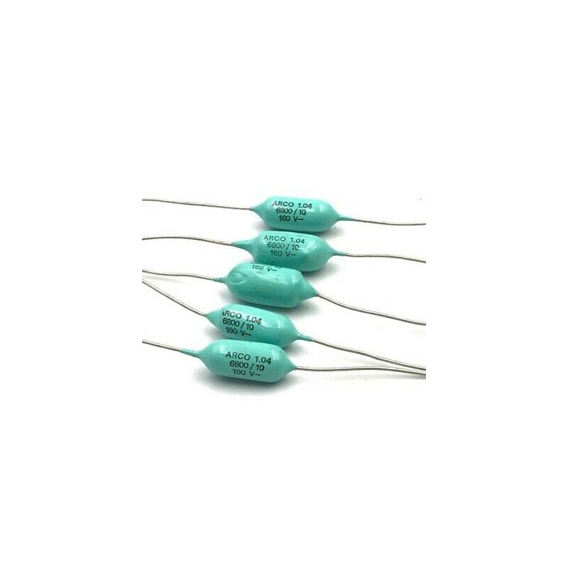 6.8NF 6800PF 160V AXIAL CAPACITOR ARCOTRONICS QTY:5