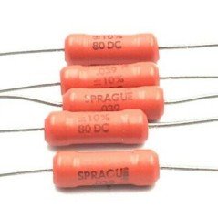 39NF 39000PF 80V 10% AXIAL CAPACITOR SPRAGUE QTY:5