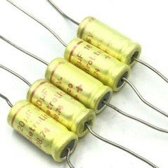 220UF 16V AXIAL ELECTROLYTIC CAPACITOR SIEMENS QTY:5