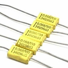 0.068UF 68NF 100V AXIAL CAPACITOR 34129683 QTY:5