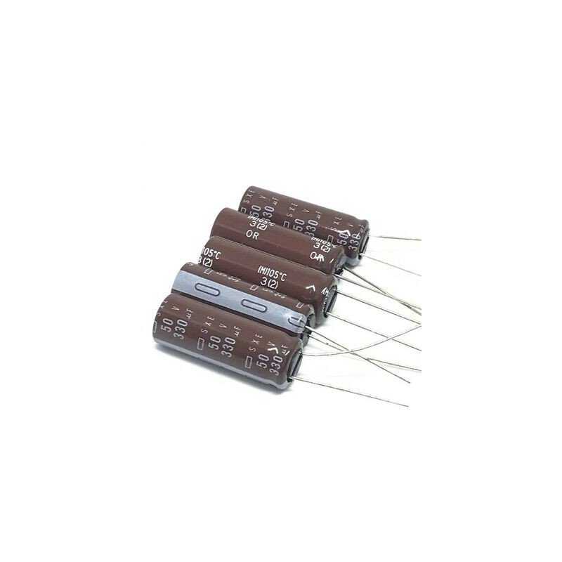 330UF 50V RADIAL ELECTROLYTIC CAPACITOR SXE NICHICONQTY:5