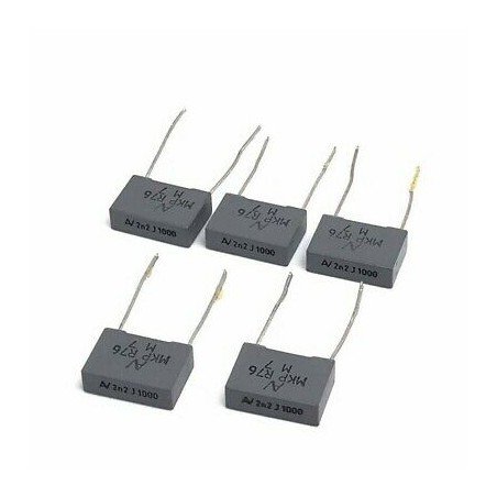 2.2NF 2200PF 1000V 1KV RADIAL METALLIZED FILM CAPACITOR ARCOTRONICS QTY:5